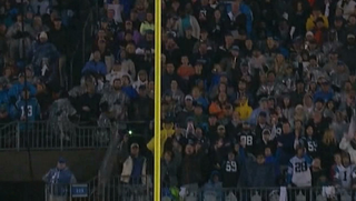 Illustration for article titled Fan In Charlotte Is Pointing A Light At Graham Gano During FG Attempts